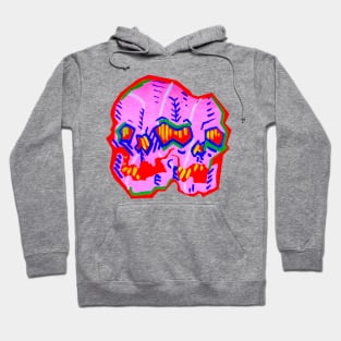 Abstract Conjoined Skulls Hoodie